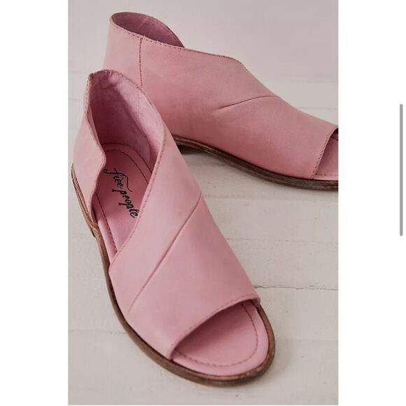 Free People Mount Blanc Pink Leather Sandal in Sz 8.5 (39) New in Box - Picture 4 of 13